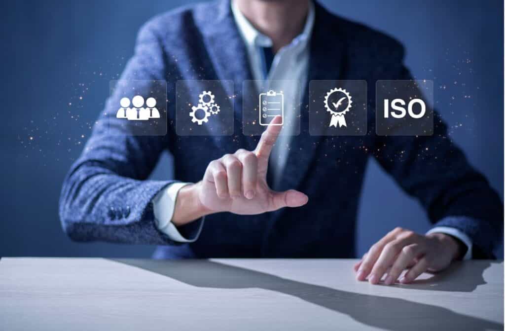 Team preparing for ISO 27001 certification to ensure compliance with information security standards.